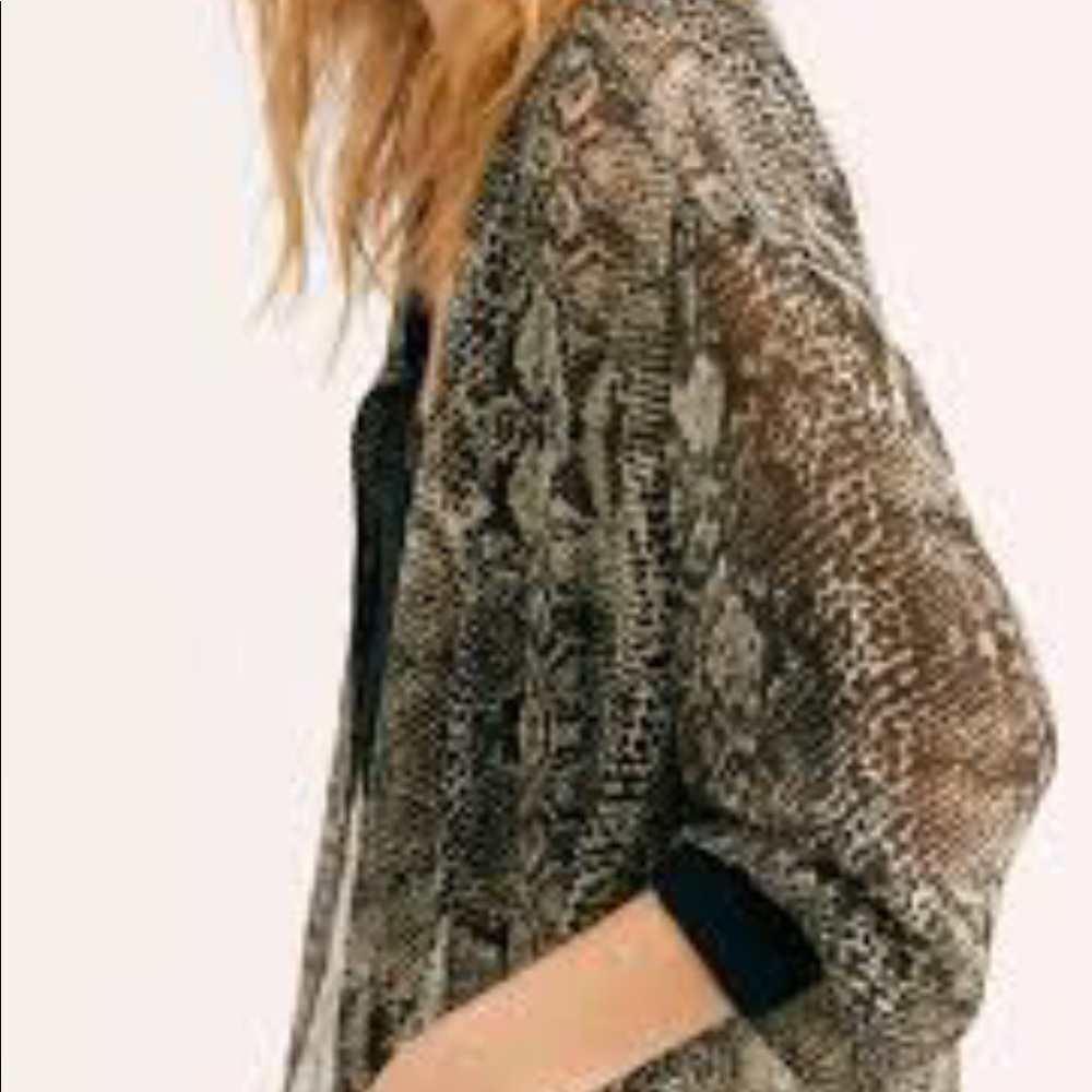 Free people sheer snake print